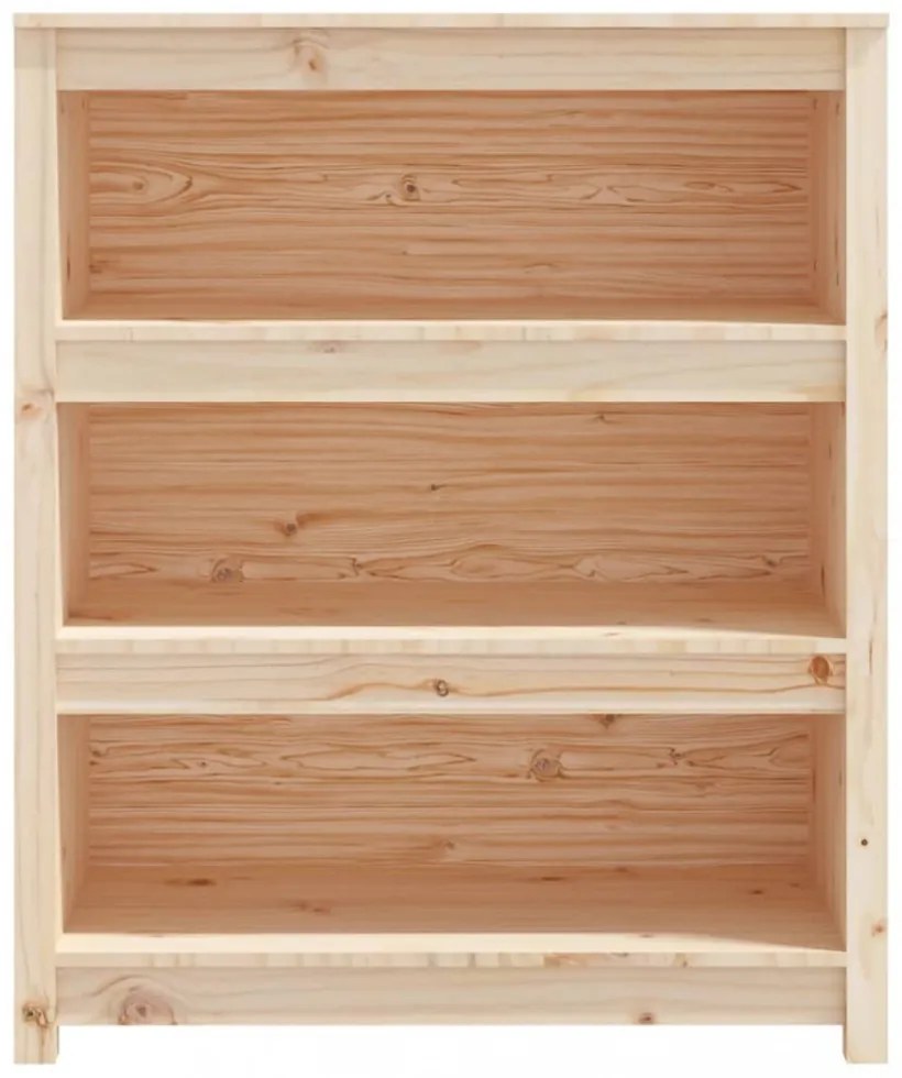 tömör fenyőfa könyvszekrény 80x35x97 cm