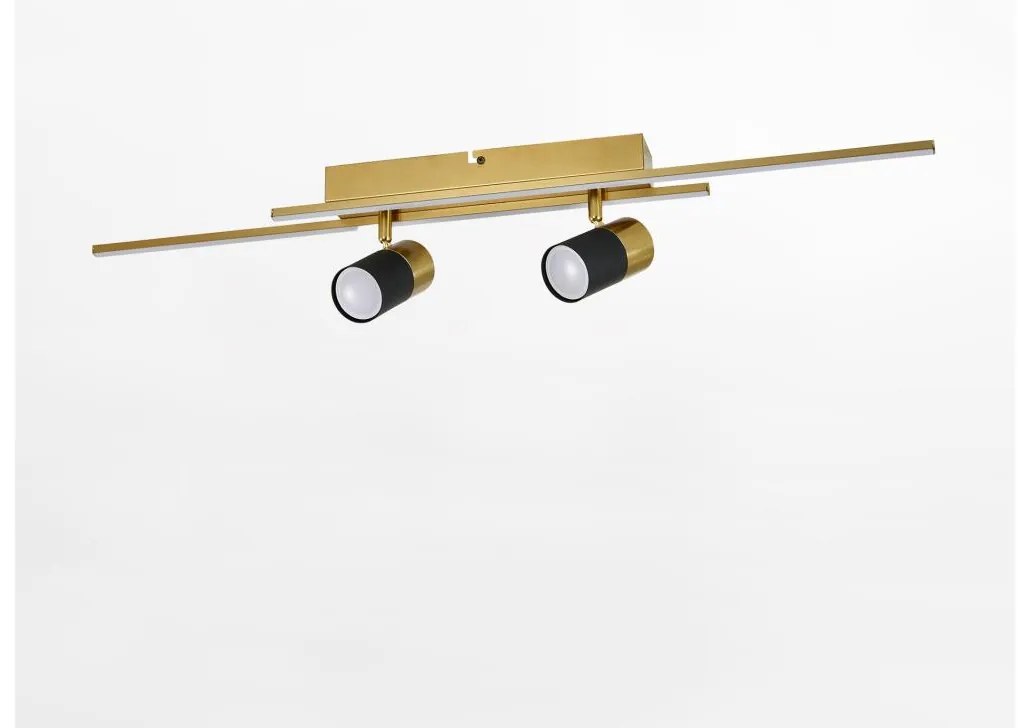Zuma Line CL231041 - LED Spotlámpa LUMO 2xGU10/40W/230V + 2xLED/6W arany/fekete