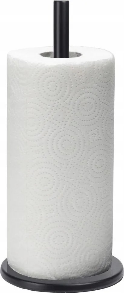 Papírtörölköző tartó állvány fém fekete 33 cm 730101