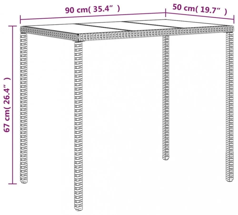 4 részes barna polyrattan kerti ülőgarnitúra párnákkal