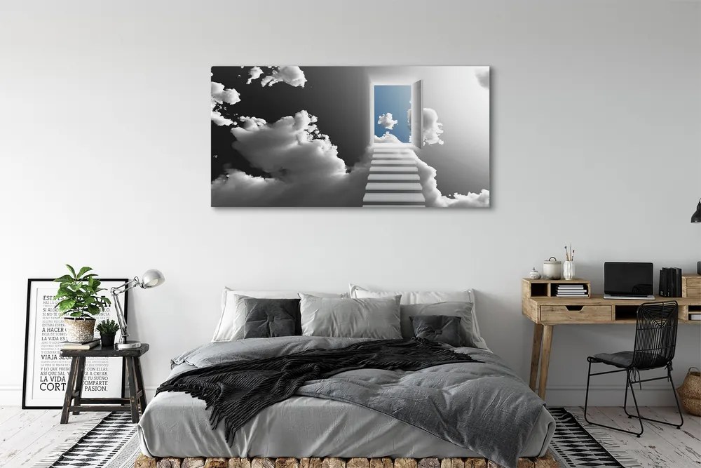 Canvas képek Sky lépcsőház ajtó 100x50 cm