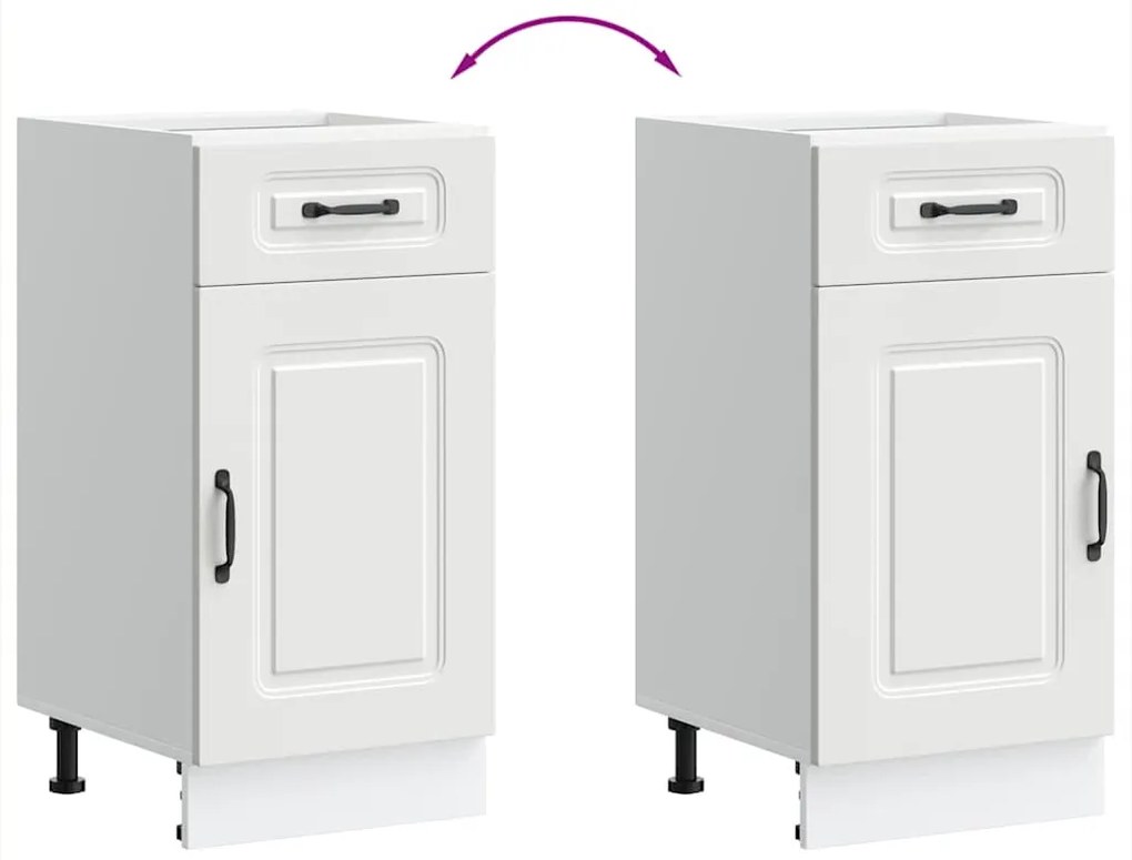 vidaXL Konyhai alsó szekrény Kalmar fehér műfa