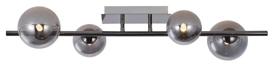 Wofi 7014-405W - LED Felületre szerelhető csillár VILLA 4xG9/3W/230V fekete