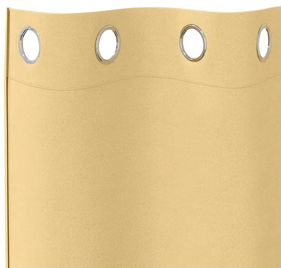 Függönyök függönyökkel 2 pcs Bézs 175x140cm Poliészter
