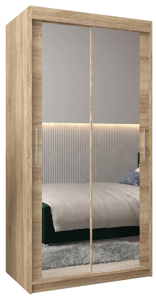 Ruhásszekrény 100 cm Toki 3 (szonoma tölgy + szonoma tölgy). 1065054