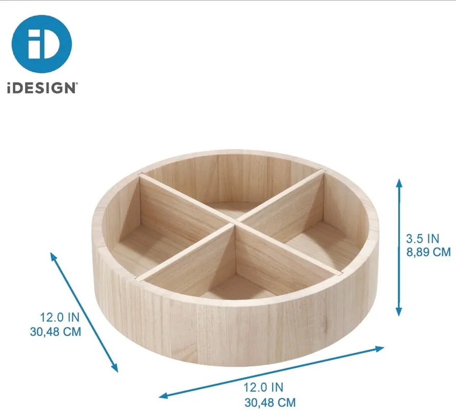 Forgó fa fűszertartó állvány Merry-go-round – iDesign/The Home Edit