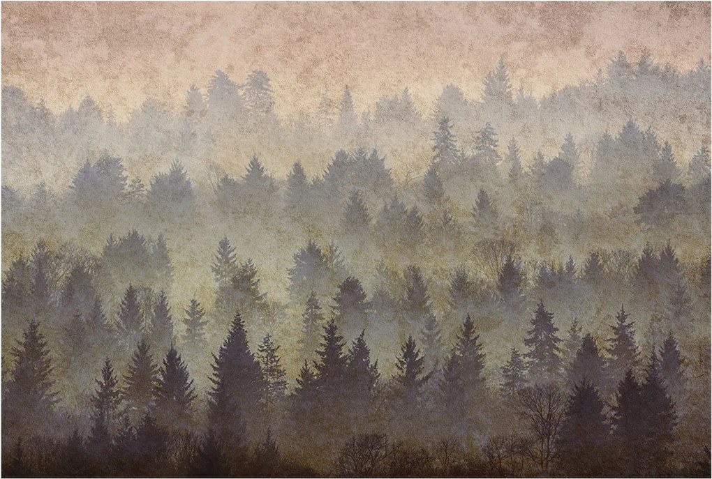 Flizelin tapéta falra Prémium erdei köd 104x70 ragasztó