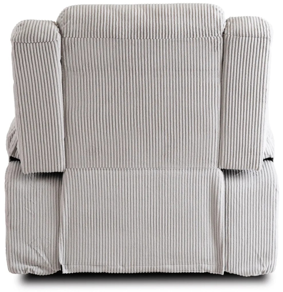 Modern Relaxfotel Szürke Kordbársony Kárpittal. ARTURO