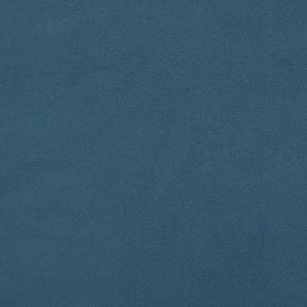 sötétkék bársony fejtámla 180x7x118/128 cm