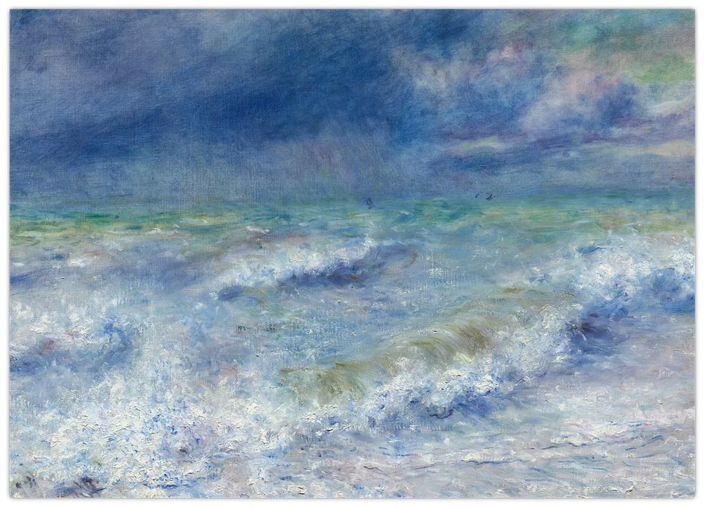 Üveg kép - Pierre-Auguste Renoir, Seascape, reprodukciók (70x50 cm)