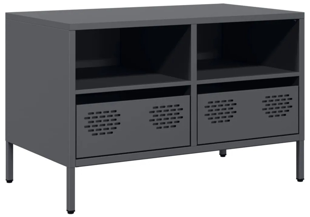 antracitszürke hidegen hengerelt acél TV-szekrény 68x39x43,5 cm