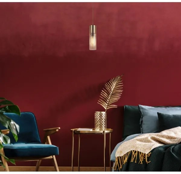 GLOBO 21000HM - Csillár zsinóron ANNIKA 1xE27/25W/230V átm. 10,5 cm réz