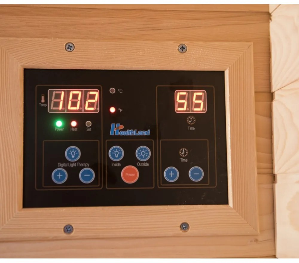 Sauna DeLuxe 3300 Carbon - BT, barna