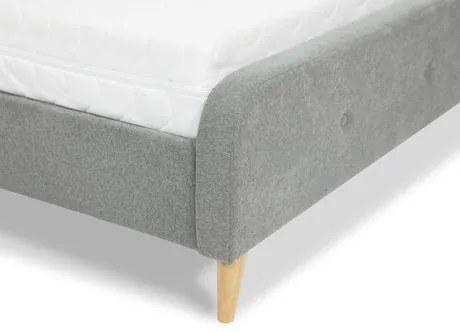 Franciaágy 140 cm Lomaha New (szürke) (ágyráccsal). 1104167