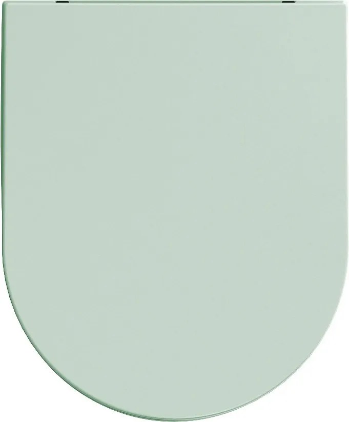 Sapho, INFINITY WC-ülés SLIM, Easy Take, Soft Close, világoszöld matt, 40KF0542I-S