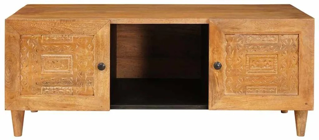 Dohányzóasztal Világosbarna 100 x 54 x 40 cm tömör mangófa