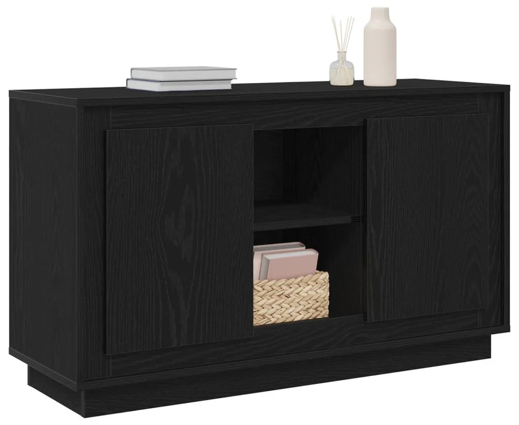 Fekete tölgy oldalszekrény 102x35x60 cm Mérnöki fa