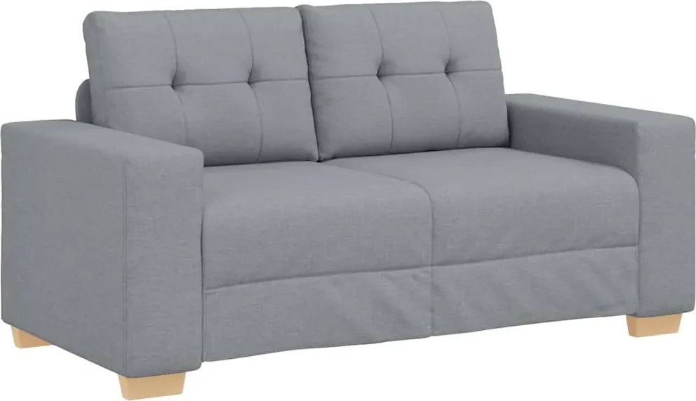 vidaXL világosszürke szövet loveseat kanapé 160x77x82 cm
