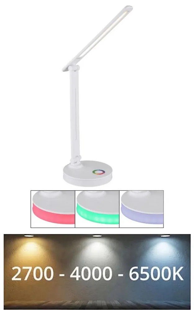 Globo 58445W - GERALDO LED RGBW asztali lámpa, dimmelhető, 5W+2W 58445W