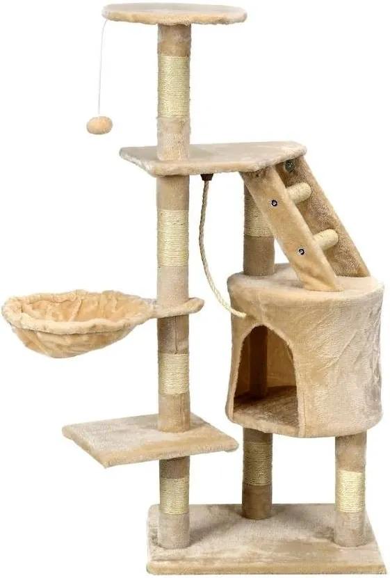 Funfit 5 szintes macska Szórakoztató központ és Kaparófa - bézs