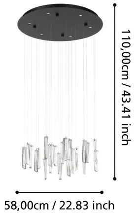 Eglo 390209 - LED Dimmelhető csillár zsinóron SARDENARA 6xLED/4,2W/230V 3000K