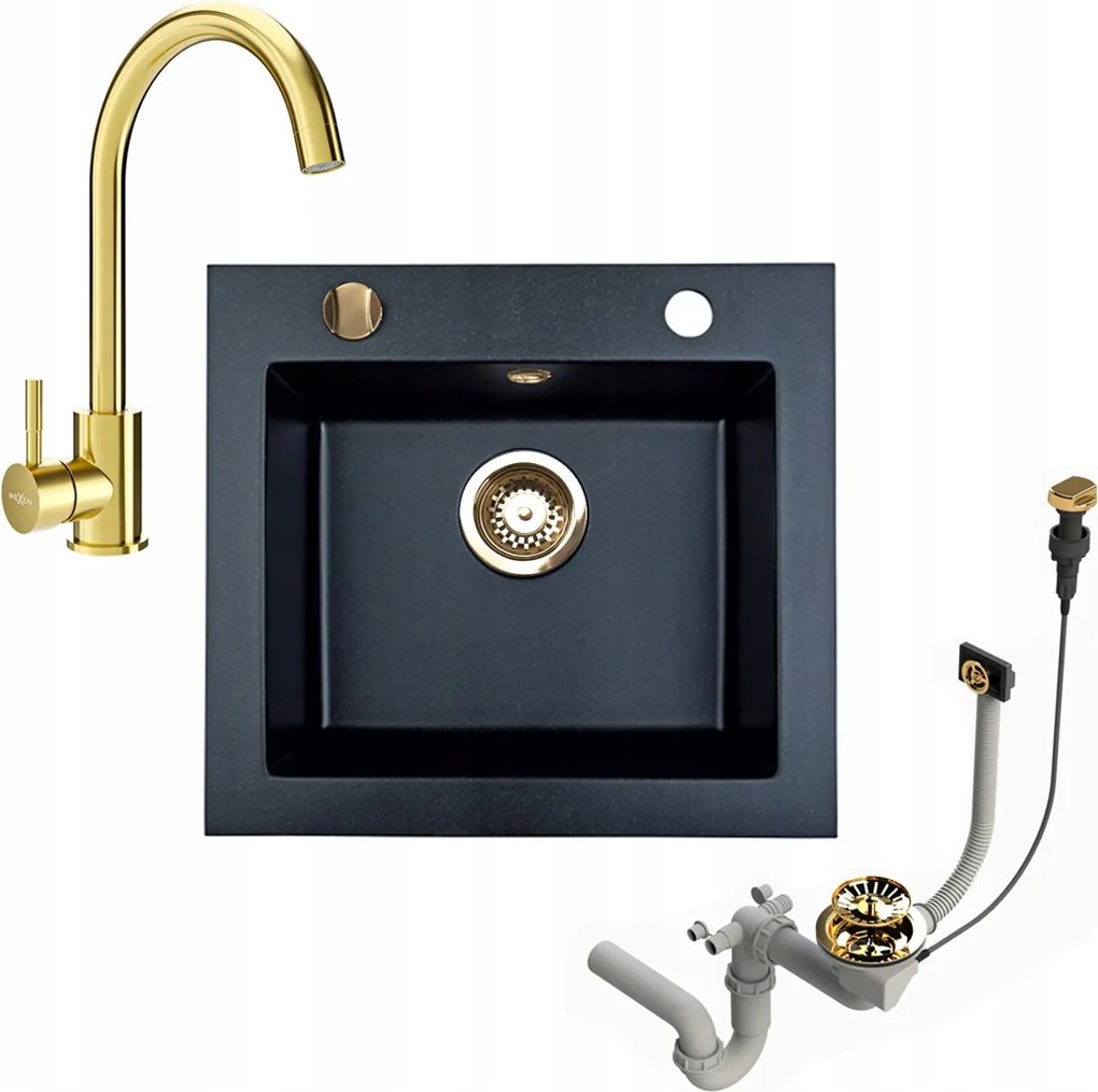 Gránit Mosogató Argo mosogató szett arany