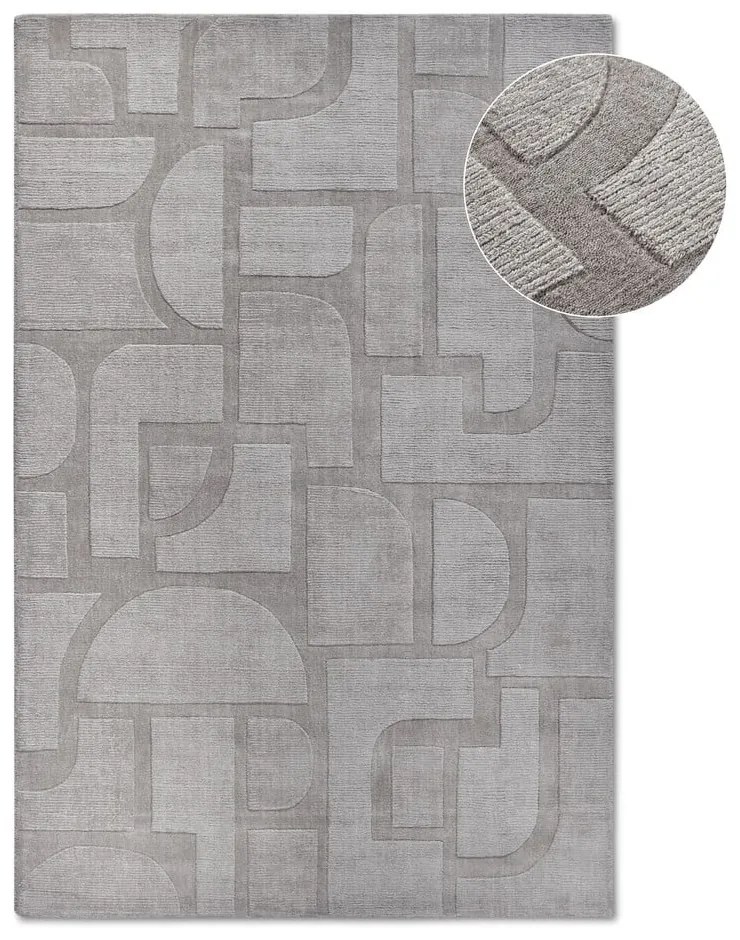 Szürke kézi szövésű gyapjú szőnyeg 190x280 cm Alexis – Villeroy&amp;Boch