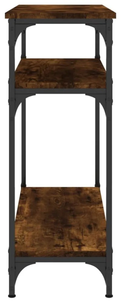 füstös tölgy színű szerelt fa tálalóasztal 75x29x75 cm