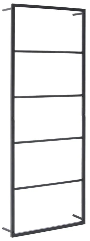 fekete acél törölközőtartó 45 x 10 x 115 cm