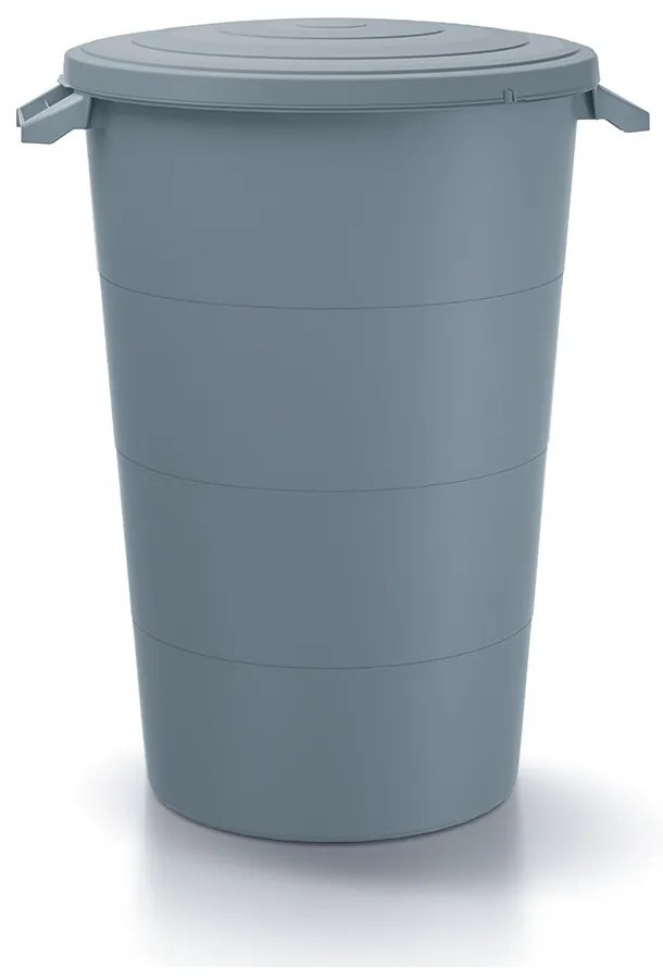 Kerti műanyag tartály füllel, 80 l, szürke