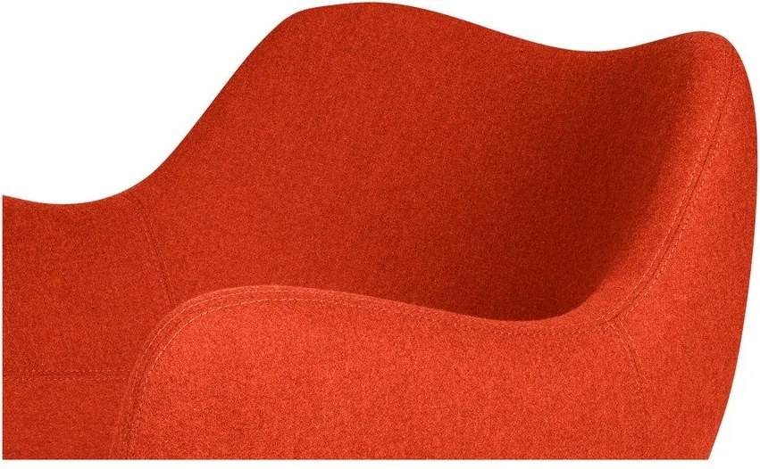 Piros gyapjú fotel RM58 – noo.ma