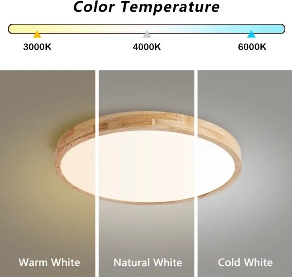 Brilagi - LED dimmelhető lámpatest WOODLINE LED/72W/230V 3000-6000K tölgy átm. 60 cm +távirányító