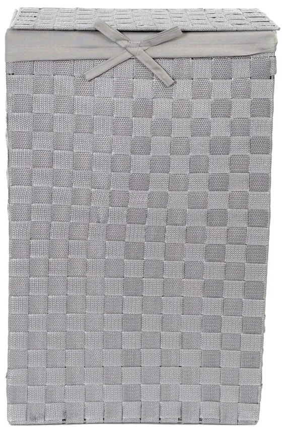 Laundry Basket Linen szürke, fedeles szennyeskosár, magasság 60 cm - Compactor