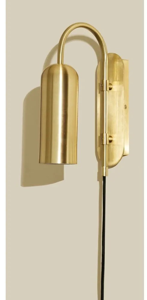 Aranyszínű fali lámpa Zenith – Hübsch