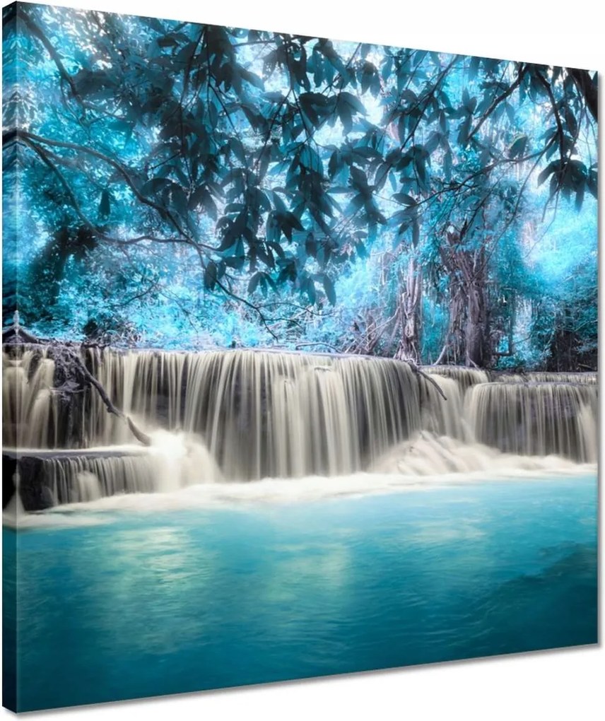 Vászonkép 40x40 Türkiz vízesés