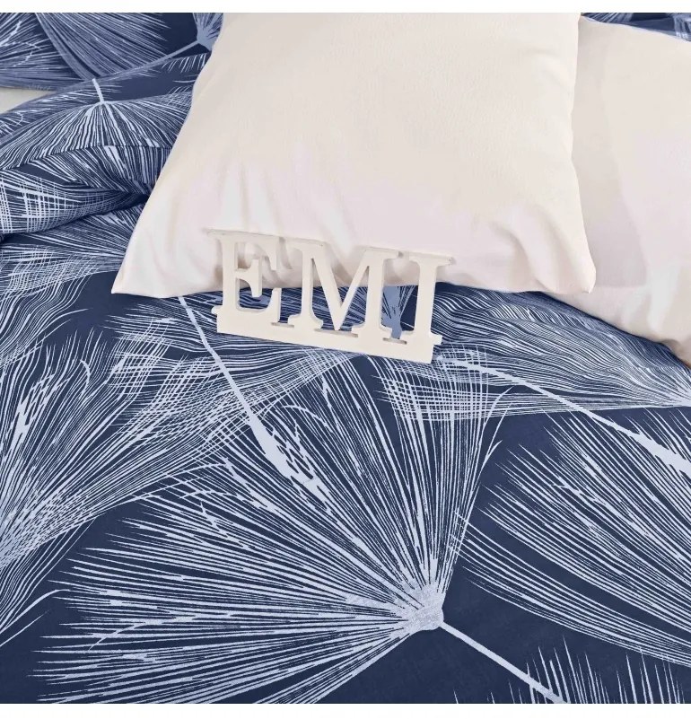 EMI Alvaro kék pamut ágyneműhuzat, A standard egyszemélyes ágy szett tartalma: 1x 140x200 + 1x 70x90