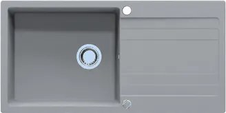 RIVA XL 1B 1D 1000x500 gránit mosogató TITÁN SZÜRKE GRANMASTER