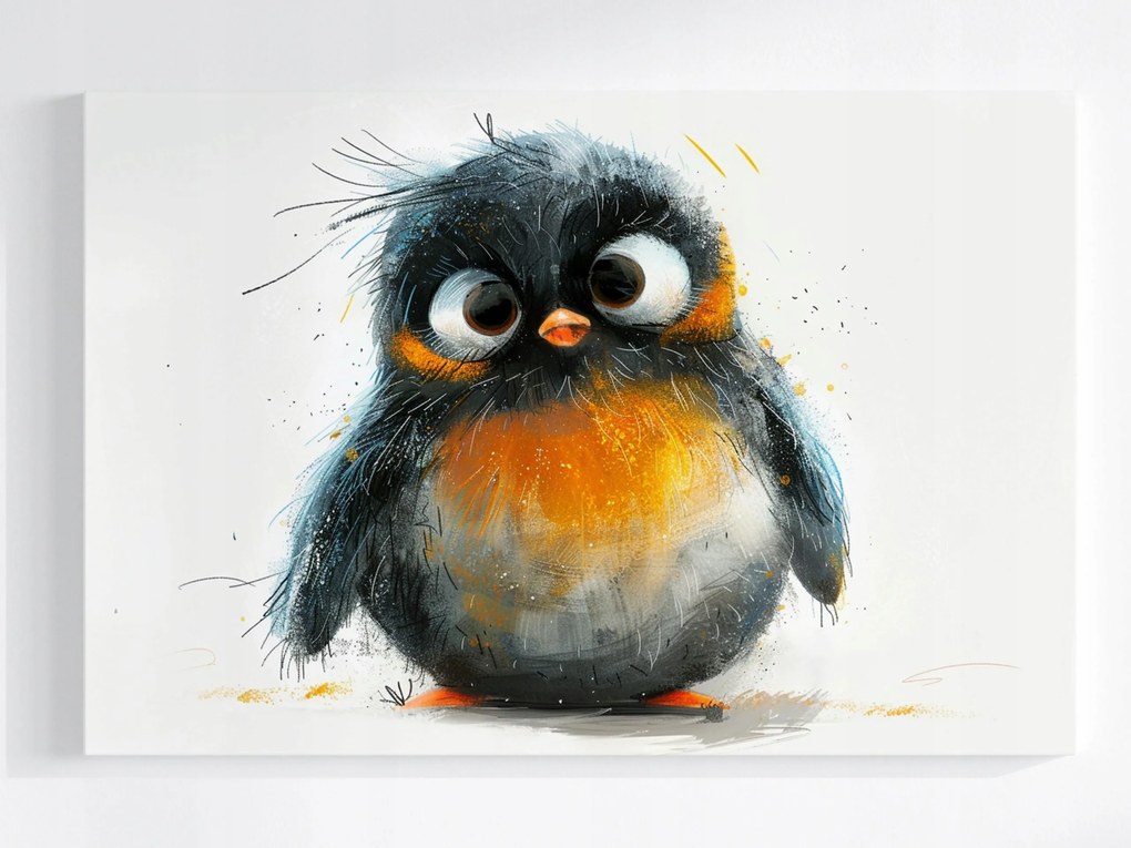 Poszter Aranyos Pingvin Gyerek Rajz Dekoráció 120x80