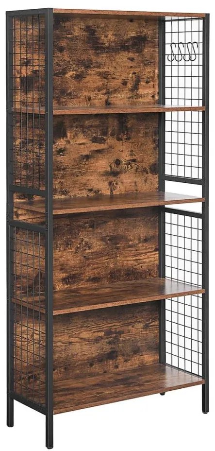 NAVARO könyvespolc barna/fekete