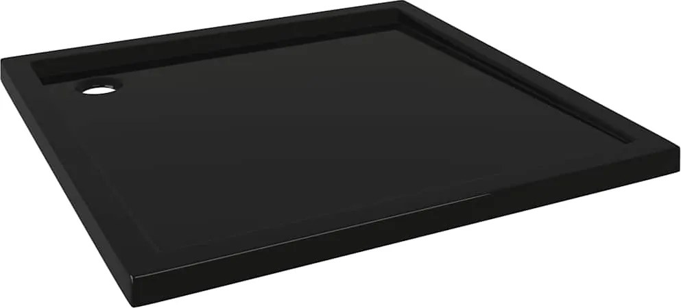 vidaXL szögletes fekete ABS zuhanytálca 80 x 80 cm
