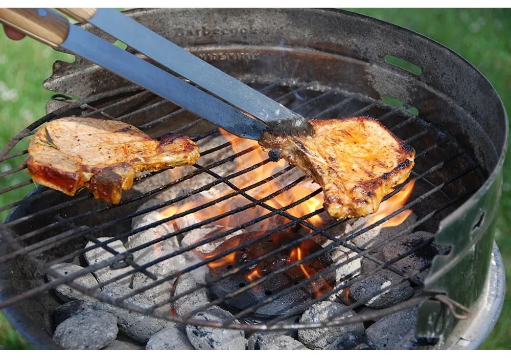 BBQ kézi grillező eszköz készlet tartóval - Esschert Design