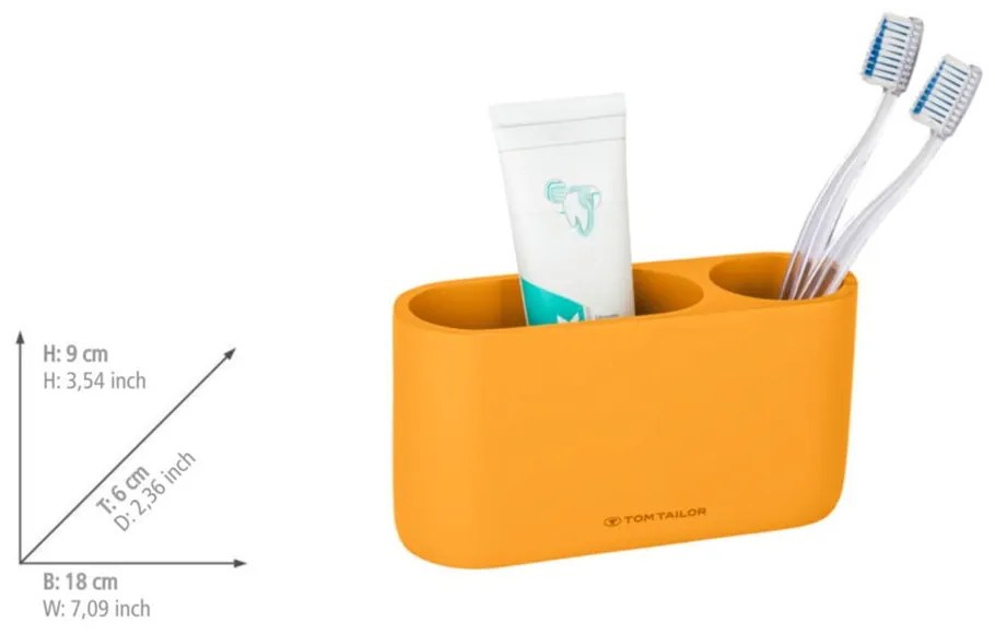 Mustársárga poligyanta fogkefetartó pohár Tom Tailor T-Color Bath – Wenko