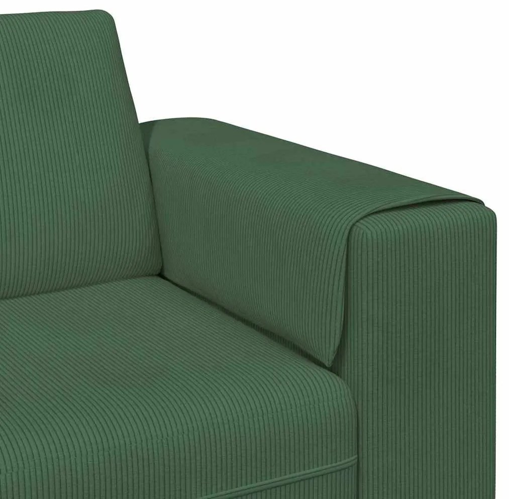 Szövet kanapé párnával Sötétzöld Bársony anyag