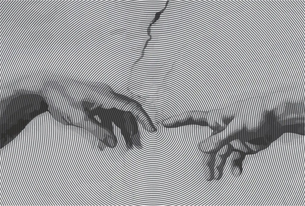 Dekoratív Fali Fotótapéta Hipnotikus kezek 104x70 Ragasztó