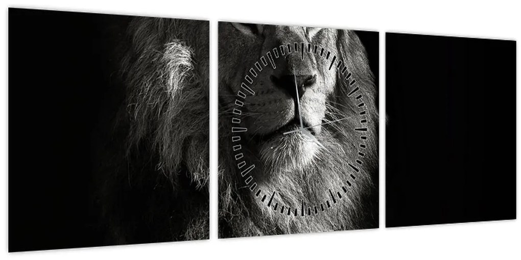 Kép - Oroszlán (órával) (90x30 cm)