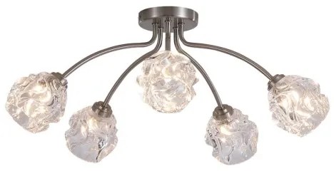 Searchlight 11525-5SN - Felületre szerelhető csillár ASTRAL 5xG9/33W/230V matt króm