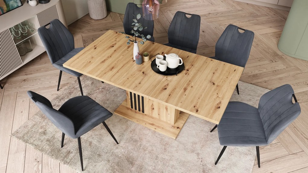 Mazzoni LEONEL Artisan Tölgy - MODERN 180 cm-re BŐVÍTHETŐ ASZTAL!