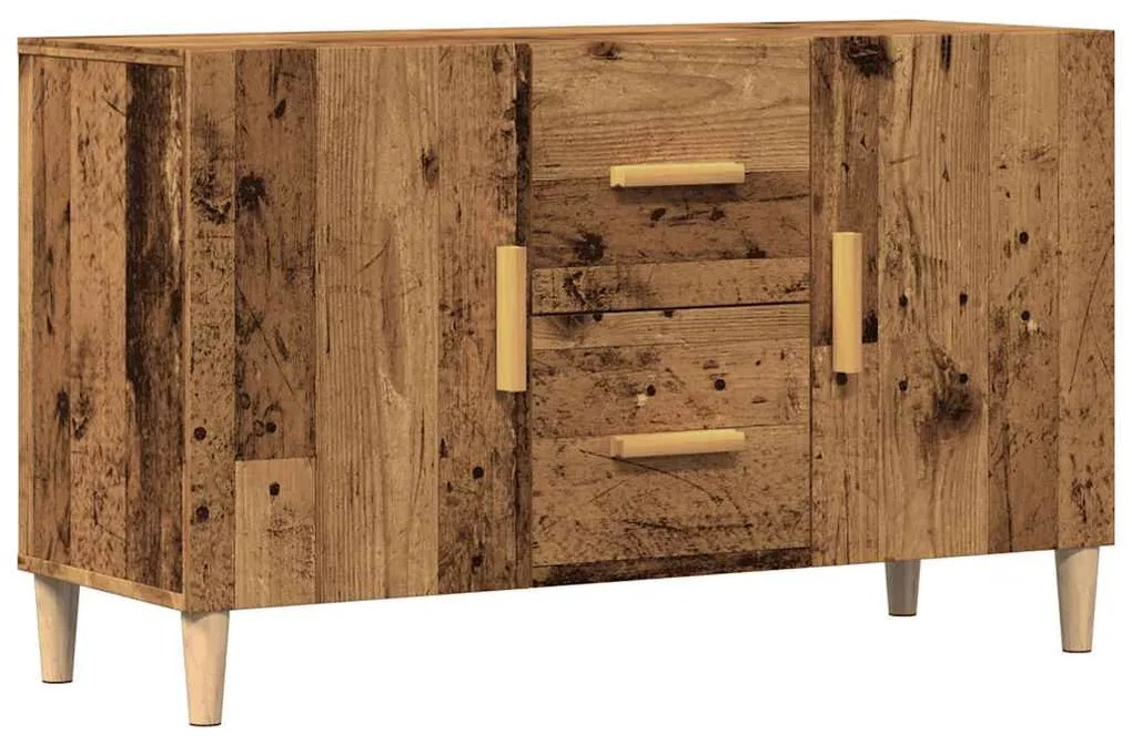 antik fa színű szerelt fa tálalószekrény 100 x 36 x 60 cm