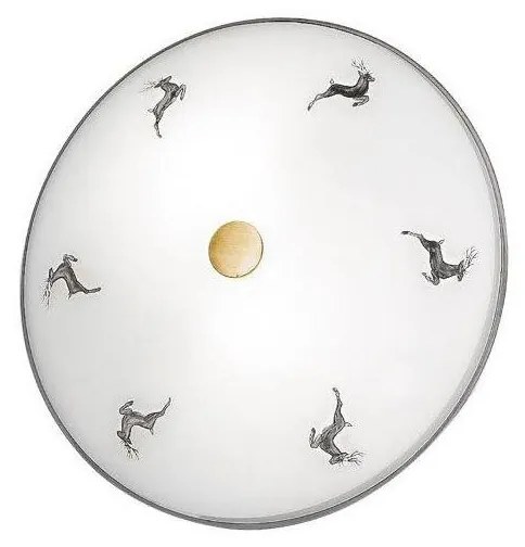 Kolarz 731.U12.4.133- Mennyezeti lámpa NONNA 2xE14/60W/230V Ø 32 cm szürke/sárgaréz