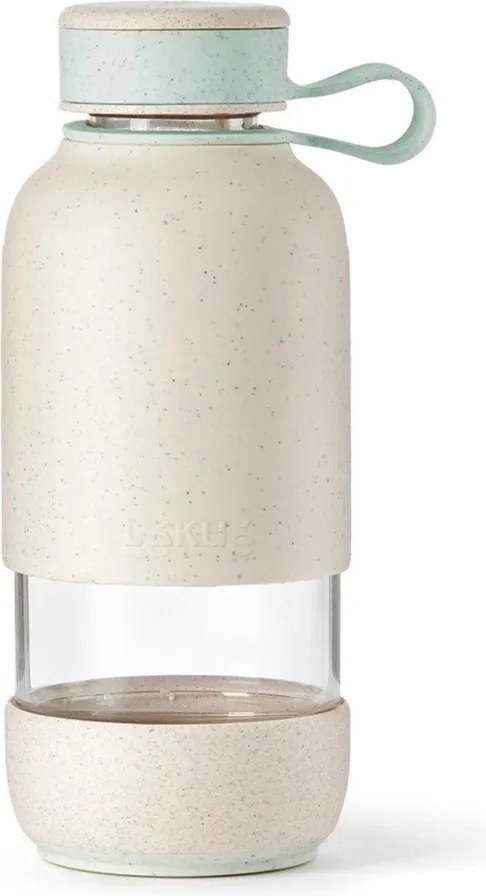 Krémszínű üveg utazó ivópalack 500 ml To Go Organic – Lékué